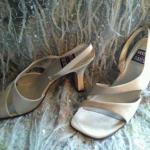 grey silk evening dress shoes